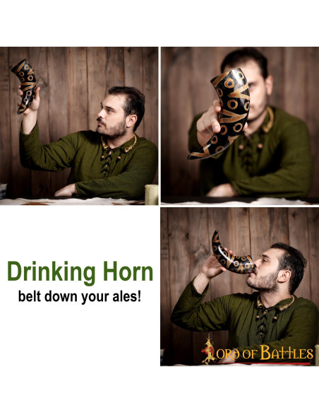 Ready-to-drink decorated Viking horn...