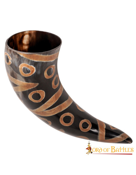 Ready-to-drink decorated Viking horn...