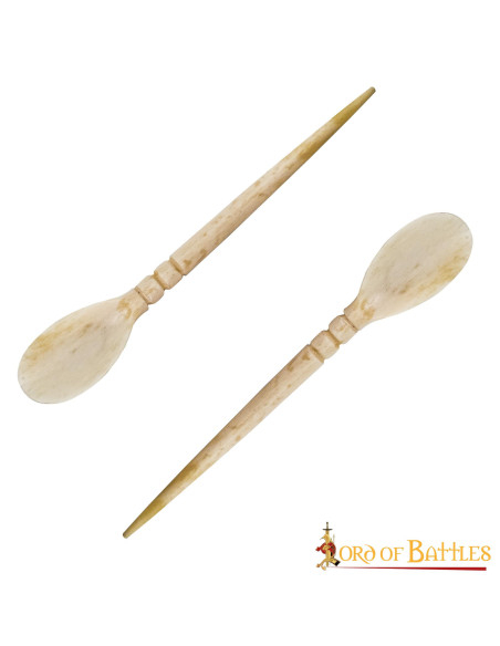 Set of 2 Roman bone spoons (15.74 cm.)