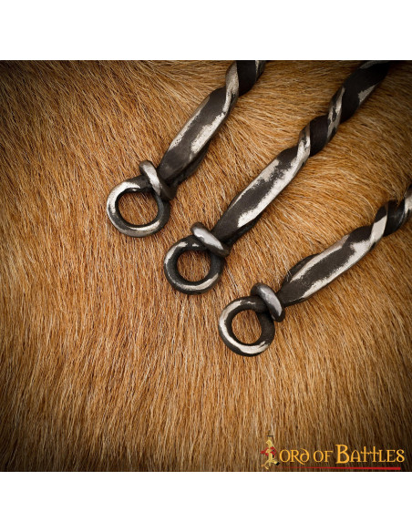 Set of medieval cutlery, fork, knife...