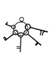 Set of 5 keys and keychain of the medieval prison