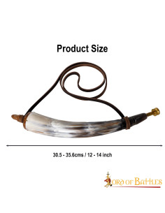 Gunpowder made of genuine ox horn (30 35 cm.) 2