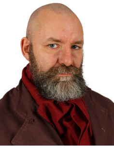 Medieval cotton scarf model Emil, burgundy 2