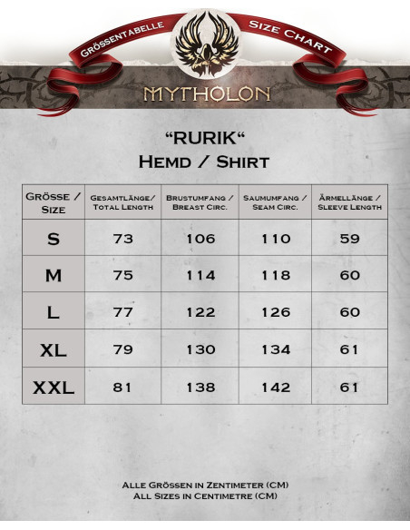 Closed medieval shirt Rurik model, cream Closed medieval shirt Rurik model, cream