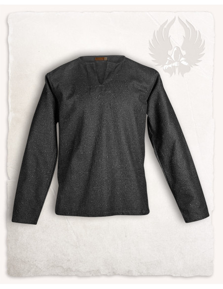Closed medieval shirt Rurik model, black