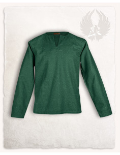 Closed medieval shirt Rurik model, green