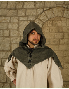 Medieval Suede Gugel Folke Model, Green