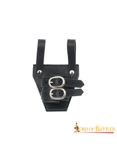 Pirate baldric for swords or axes, in leather