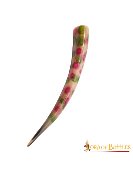 Drinking horn decorated with dots...