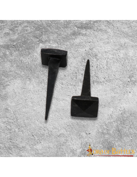 Set 10 hand-forged iron nails