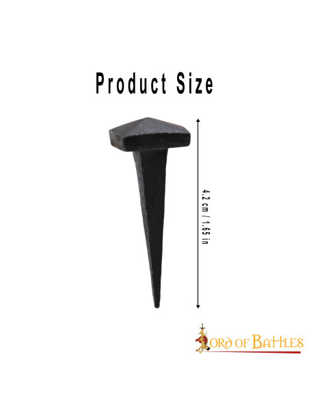 Set 10 hand-forged iron nails