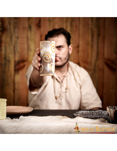 Viking vessel in ox horn