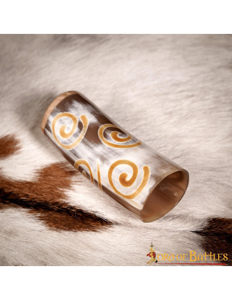 Viking vessel in ox horn