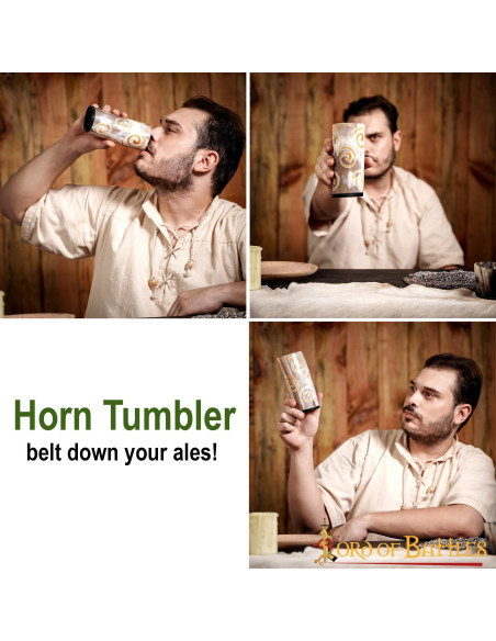 Viking vessel in ox horn