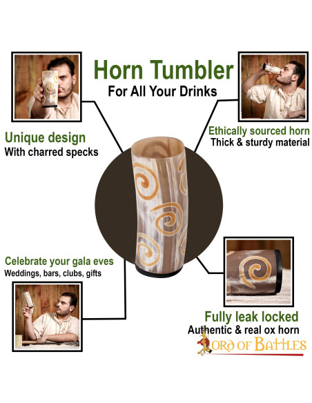 Viking vessel in ox horn