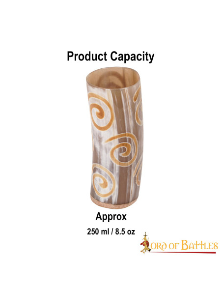 Viking vessel in ox horn