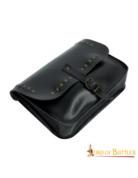 Square medieval bag with flats