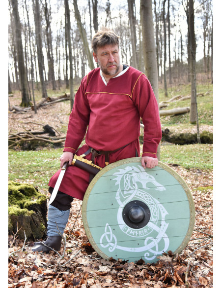 Viking Fenrir shield with leather...