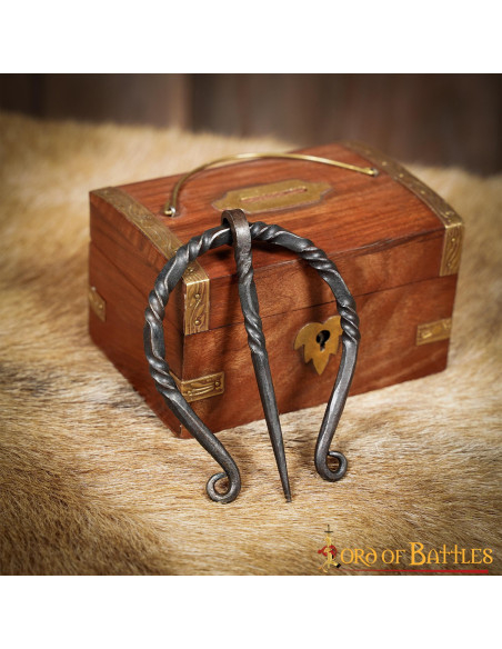 Fibula-clasp for cloak in hand-forged...