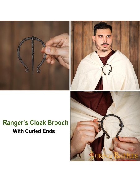 Fibula-clasp for cloak in hand-forged...