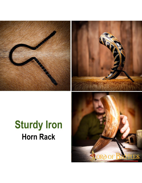 wrought iron stand for horns