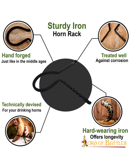 wrought iron stand for horns