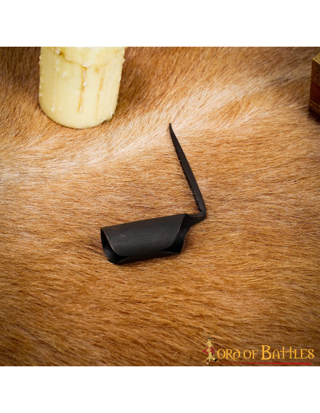 Medieval candle holder in hand-forged...