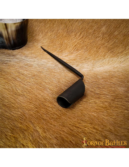 Medieval candle holder in hand-forged...