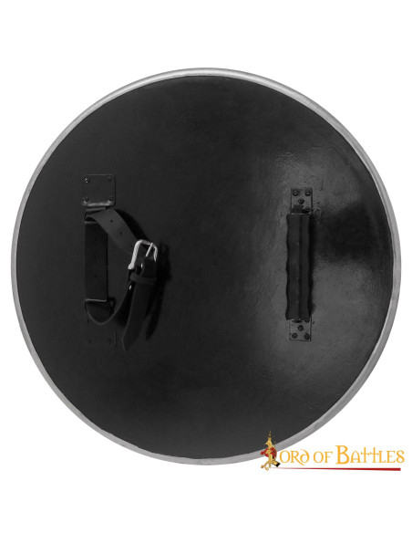 Viking wooden shield with steel umbo