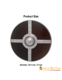 Viking wooden shield with steel umbo 2