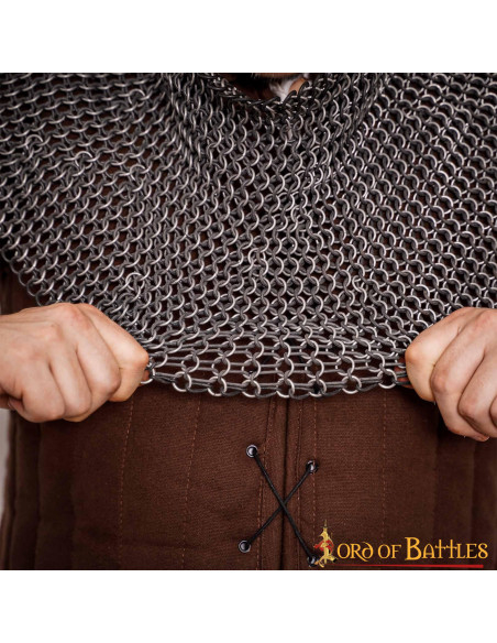 Medieval coif with aluminum rings