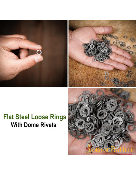 Flat rings to rivet chain mail (1 Kg....