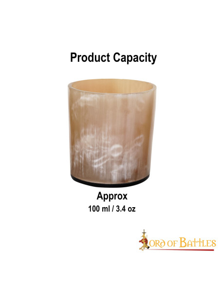 Set of 3 Viking natural horn shot...