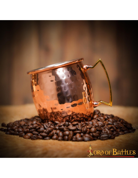 Medieval copper plated steel drinking...