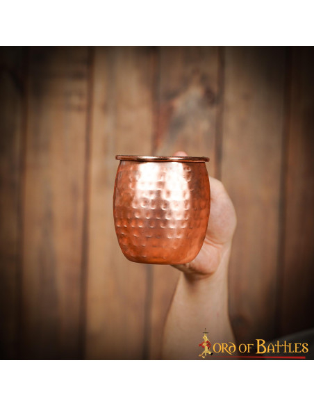 Medieval copper plated steel drinking...