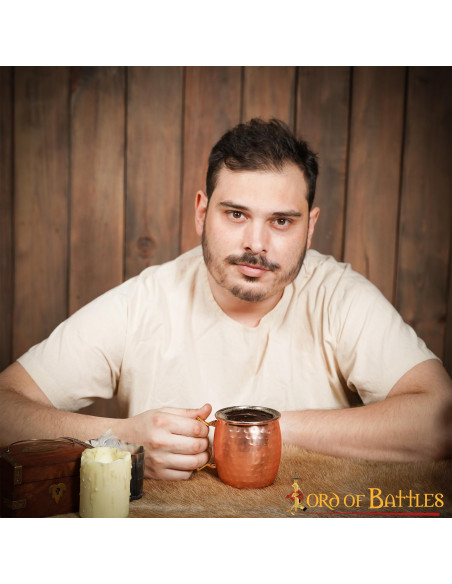 Medieval copper plated steel drinking...