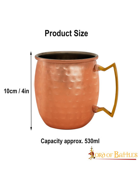Medieval copper plated steel drinking...