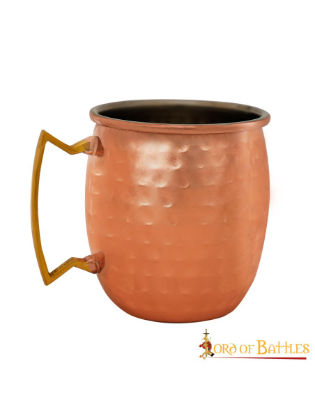 Medieval copper plated steel drinking...