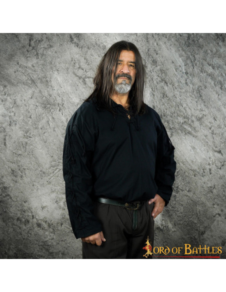 Medieval shirt Thor black for men
