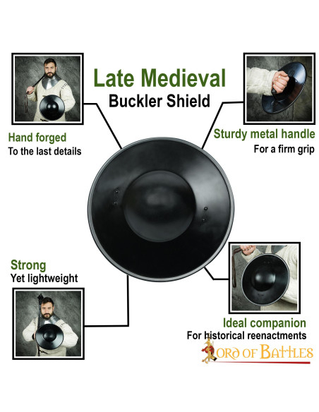 Functional handmade medieval buckler...