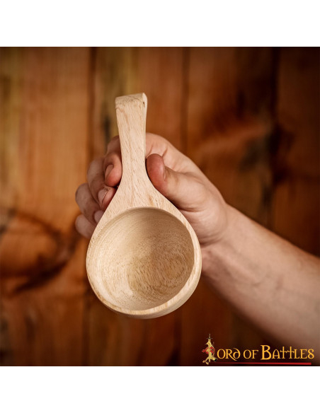 Medieval wooden spoon, handmade