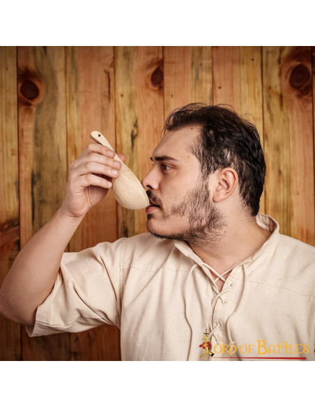 Medieval wooden spoon, handmade