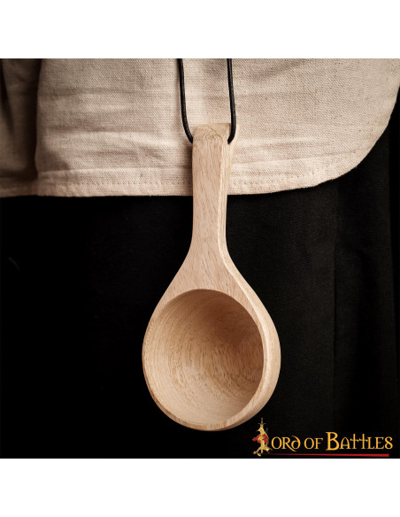 Medieval wooden spoon, handmade