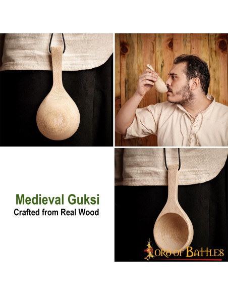 Medieval wooden spoon, handmade