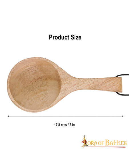 Medieval wooden spoon, handmade