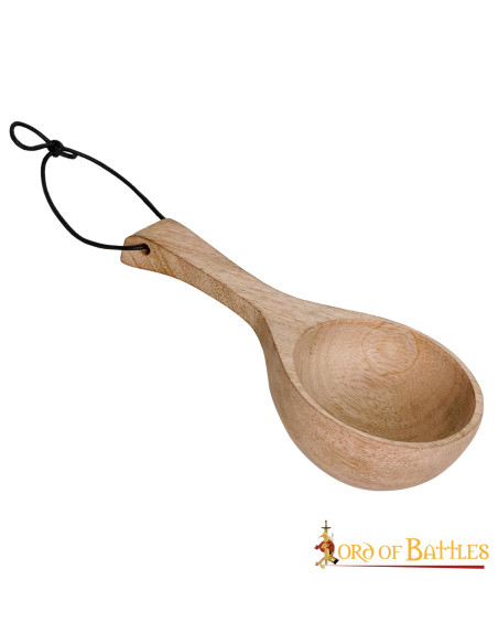 Medieval wooden spoon, handmade