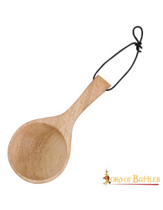 Medieval wooden spoon, handmade