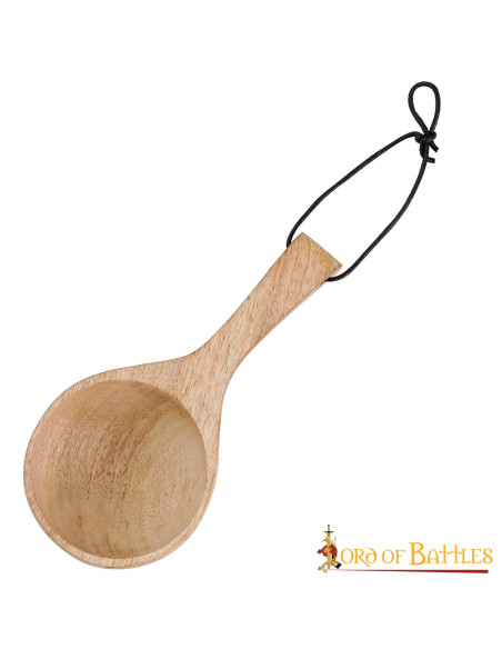 Medieval wooden spoon, handmade