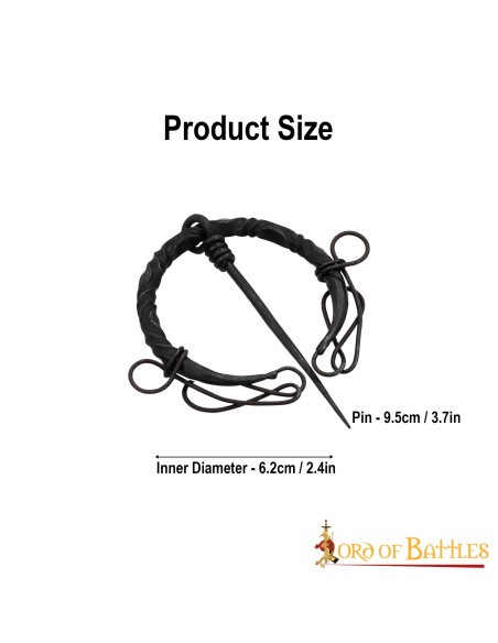 Celtic fibula in wrought iron with knots Celtic fibula in wrought iron with knots