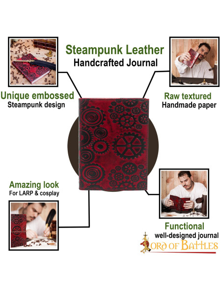 SteamPunk leather journal